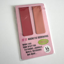 Load image into Gallery viewer, YA YA Magnetic Bookmarks| Twin Pack (Raspberry/ Dusky Rose (Pink))
