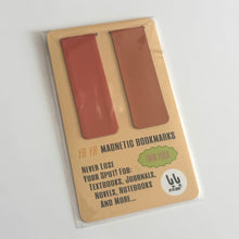 Load image into Gallery viewer, YA YA Magnetic Bookmarks| Twin Pack (Burnt Orange/ Light Orange)