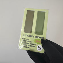 Load image into Gallery viewer, YA YA Magnetic Bookmarks| Twin Pack (Olive/ Matcha Green)