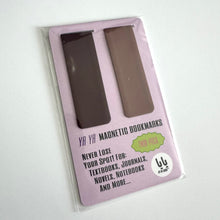 Load image into Gallery viewer, YA YA Magnetic Bookmarks| Twin Pack (Aubergine/ Taro Latté (Purple))