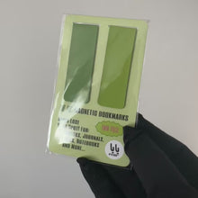 Load and play video in Gallery viewer, YA YA Magnetic Bookmarks| Twin Pack (Green/ Apple Green)