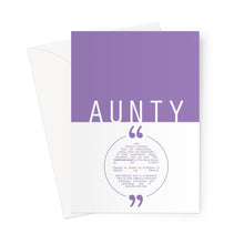 Load image into Gallery viewer, Aunty YA YA CARD Greeting Card