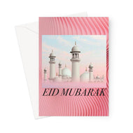 Eid Mubarak Pink Clouds YA YA CARD Greeting Card